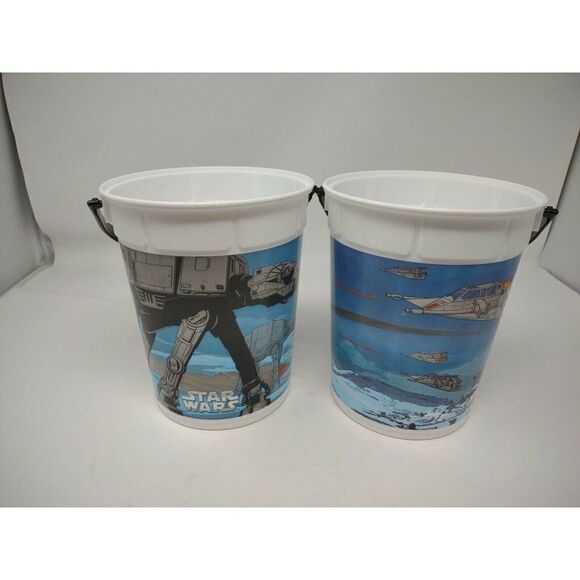Disney Parks Snack Bucket Star Wars Walkers Lot of 2 Great for Star Wars Fans! - Picture 1 of 6